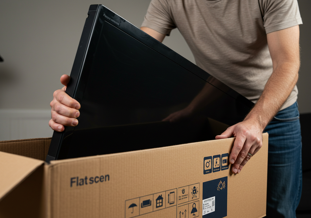 put the tv into the box