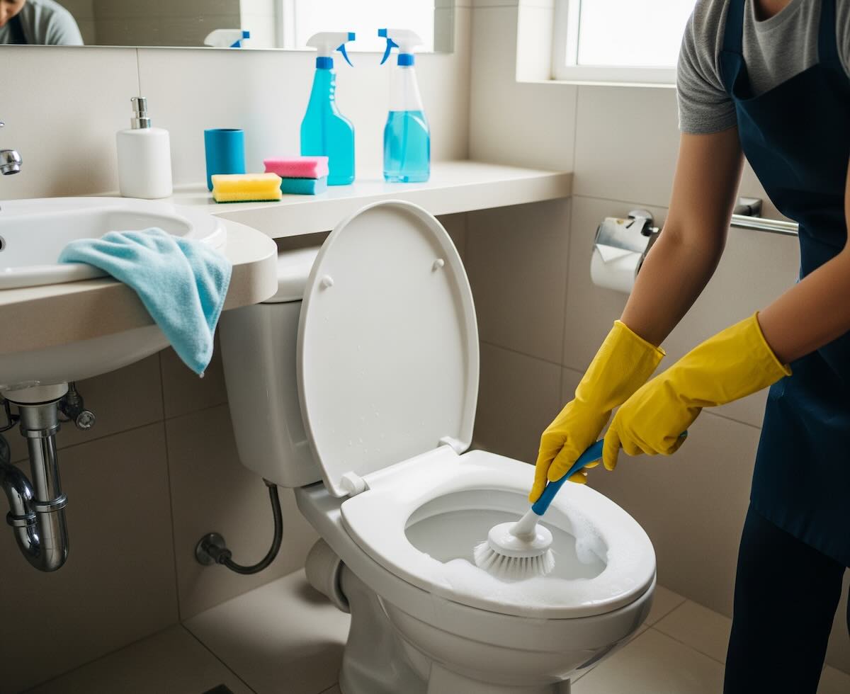 bathroom cleaning