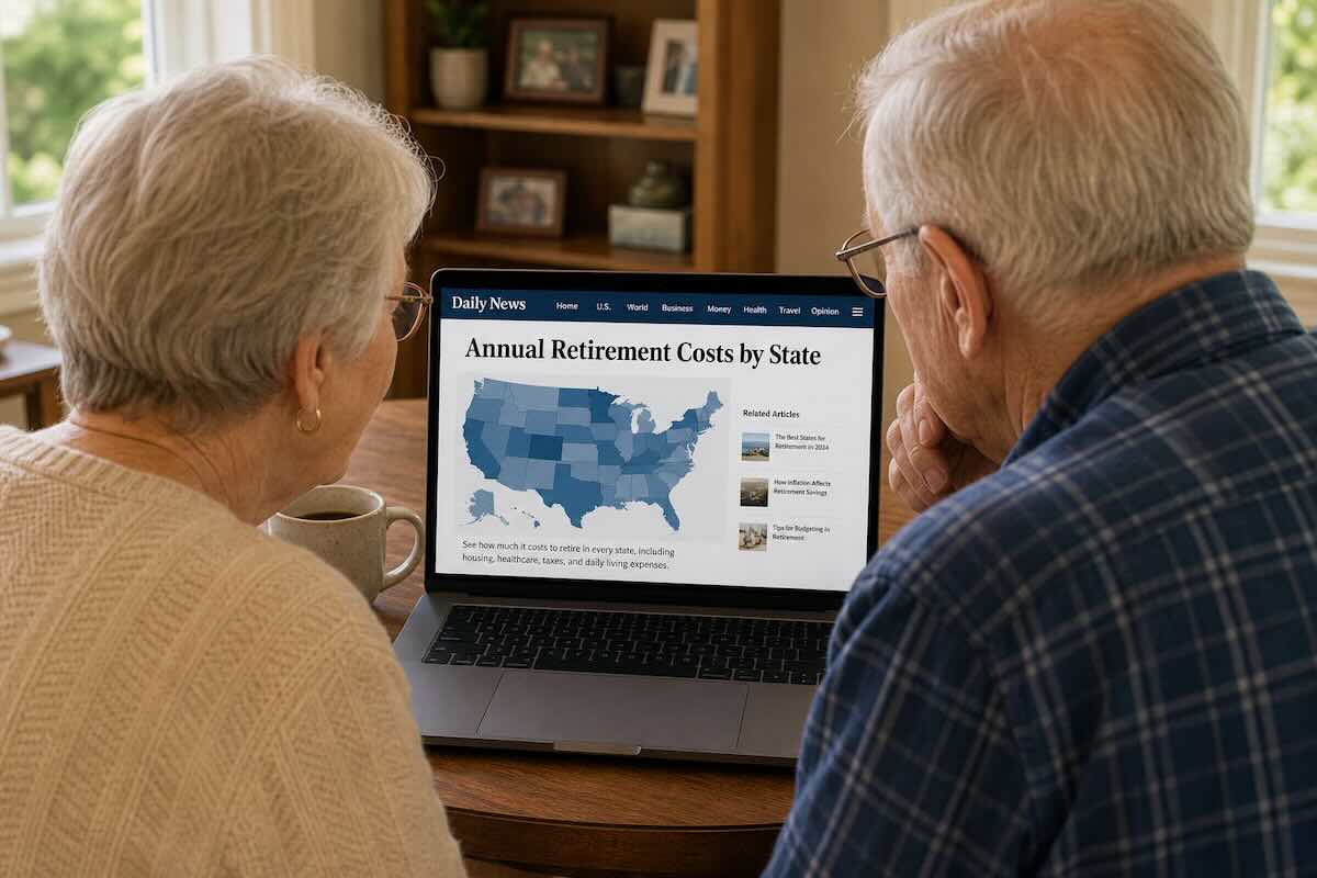 annual retirement costs by state