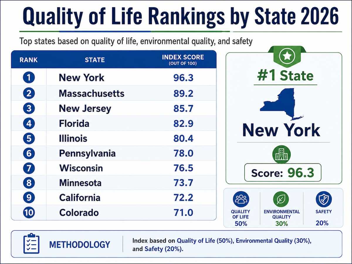 quality of life rankings by state 2026
