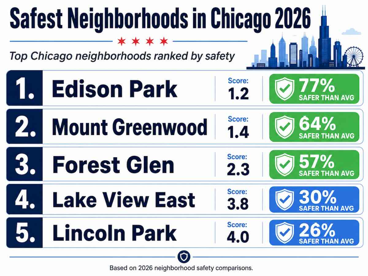 safest neighborhoods in chicago