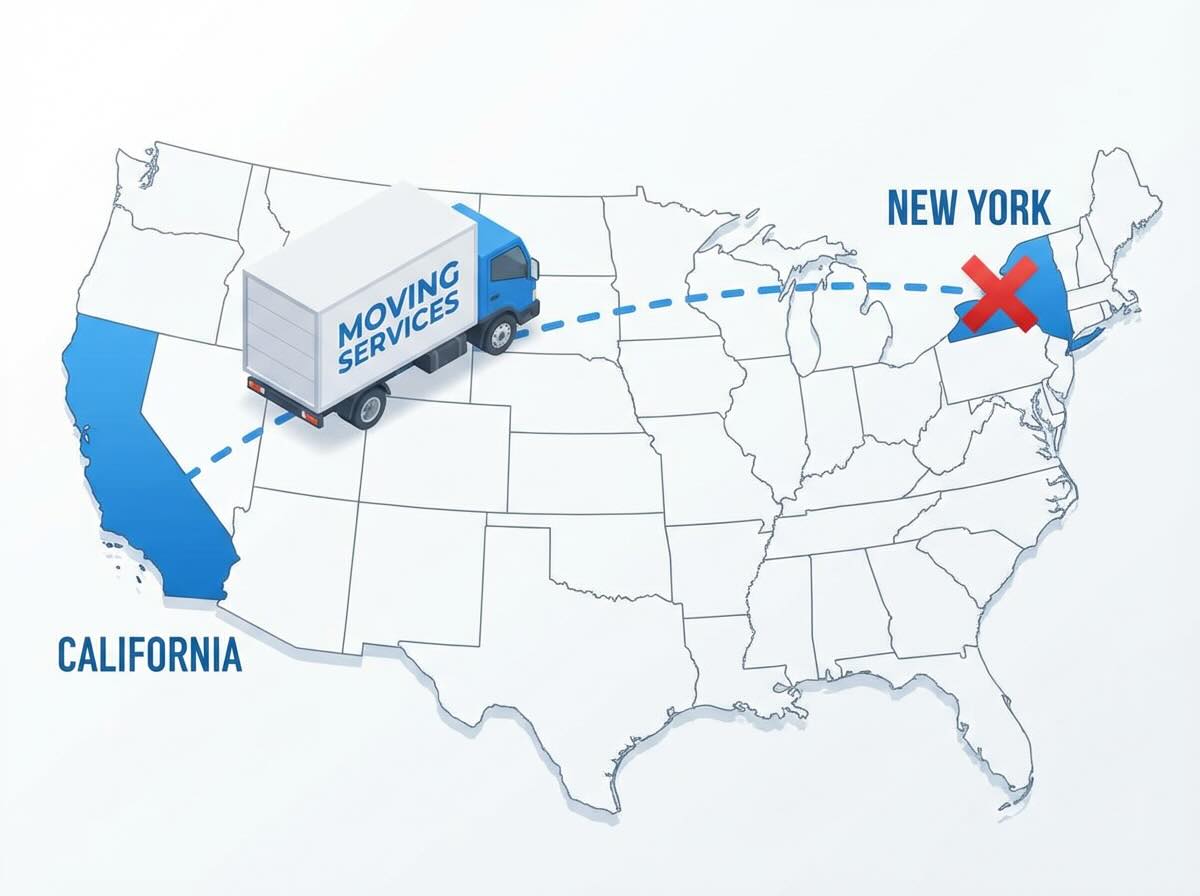 Moving from California to New York