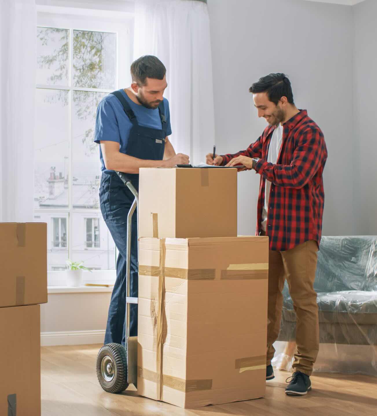 Coastal Moving Services crew loading a moving truck