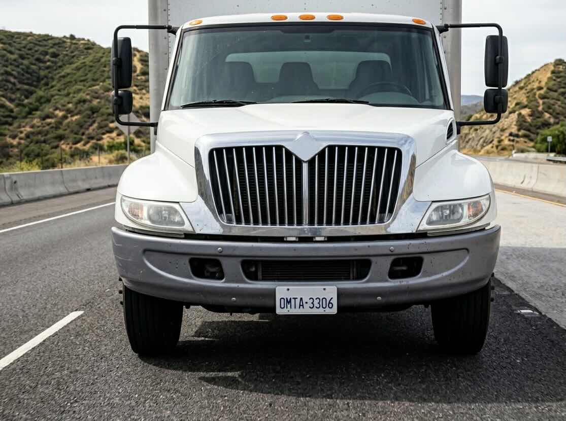 Moving truck on a highway for a long distance move