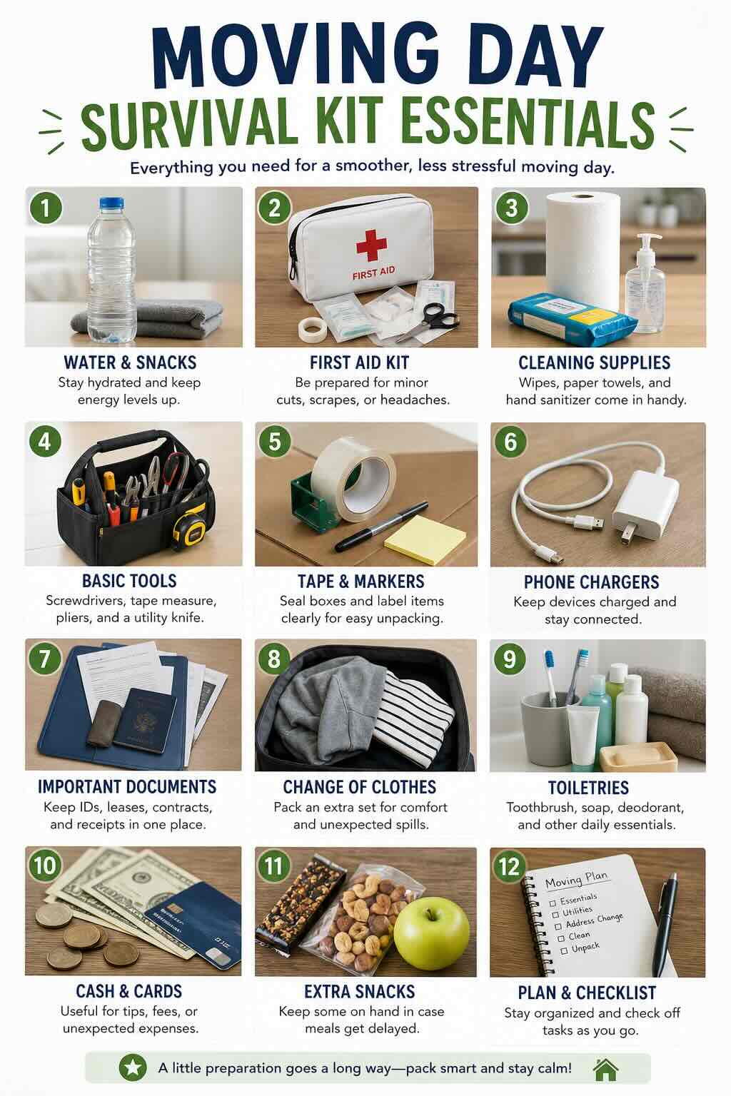 moving day survival kit essentials