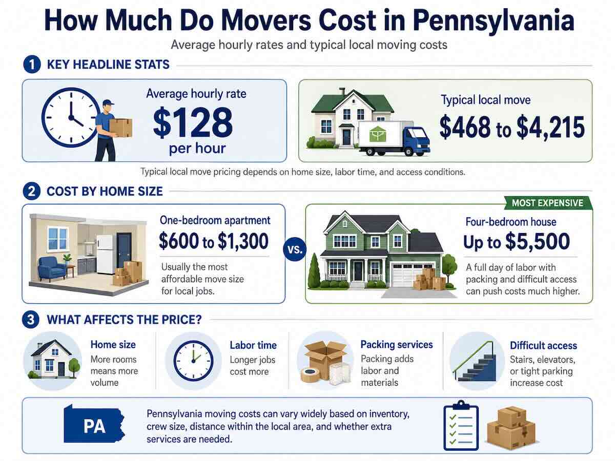 how much do movers cost in pennsylvania 2026 information