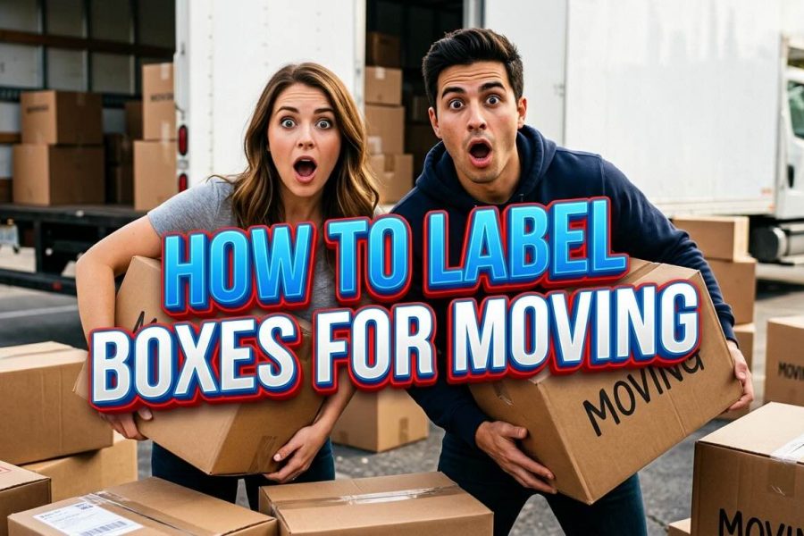 how to label boxes for moving